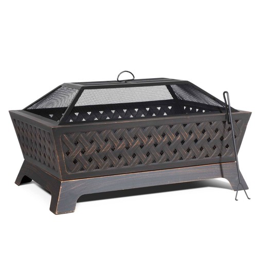 Rectangular fire pit - rectangular, outdoor