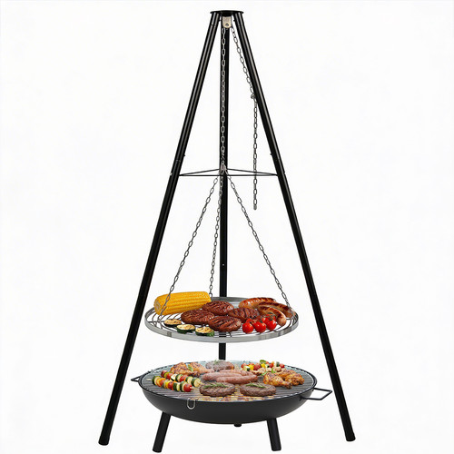 Tripod outdoor fire - pit, bbq
