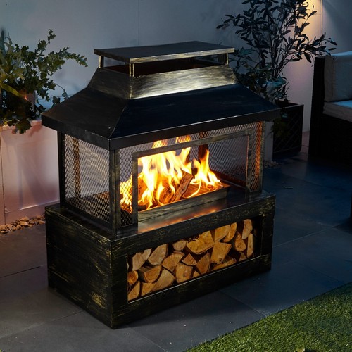 Neo log burner - log, pit
