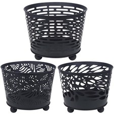 Steel Fire Pit Wood Log Basket