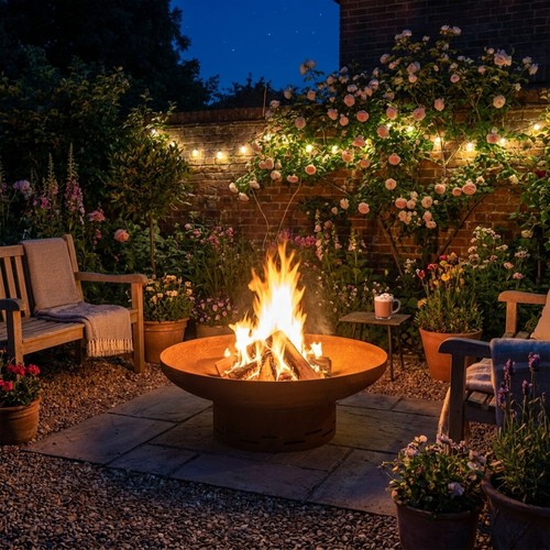 Large metal garden - large, pit