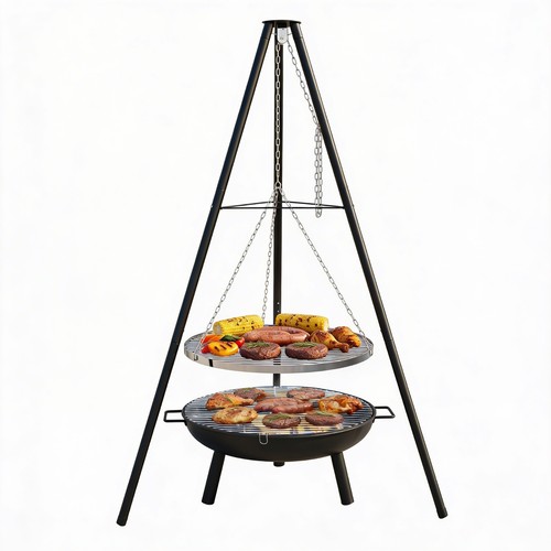 Tripod outdoor fire pit - pit, bbq