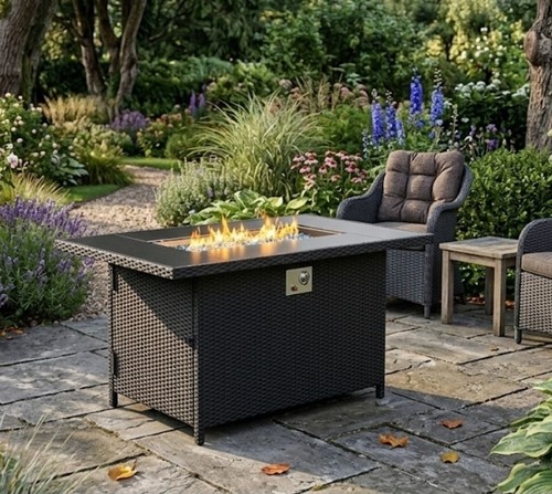 Outdoor propane gas fire - propane,