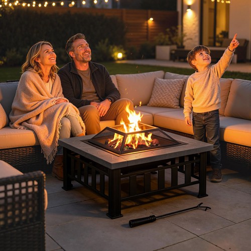 Fire pit heater enclosure - fire,